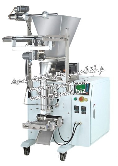 ماكينة تعبئة وتغليف البودر الاتوماتيكية العمودية  التي تقوم بالتعبئة عن طريق اكواب التعبئة  المدرجة المقدمة  لكم من  شركة المهندس منسي للتغليف الحديث و الصناعات الهندسيه –  ام تو باك