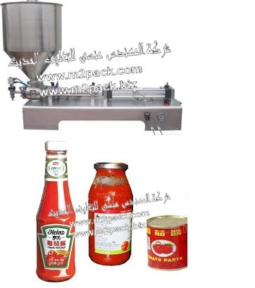 ماكينة تعبئة الكاتشاب  موديل  404  إم تو باك المتوافرة لدينا نحن   شركة المهندس منسي للتغليف الحديث و الصناعات الهندسيه –  ام تو باك